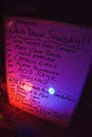 The night's line-up.