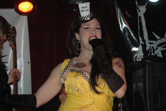 TAXI-themed Burlesque Performer.