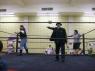 Mr. WOOD talking while BIG RON loosens up.