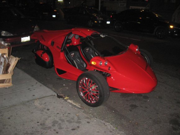 This T-REX trike was parked outside THE PRODUCER's CLUB.