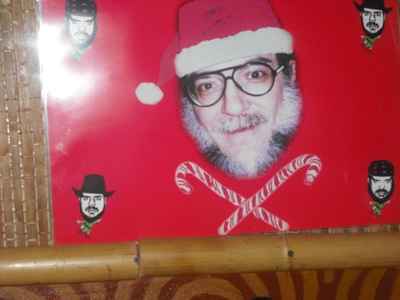 The 2008 SANTA WOOD poster created by ALAN RAND (notice the BIG RON PRICE Elves!).