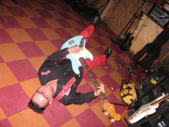 JAN laying down some bass lines.