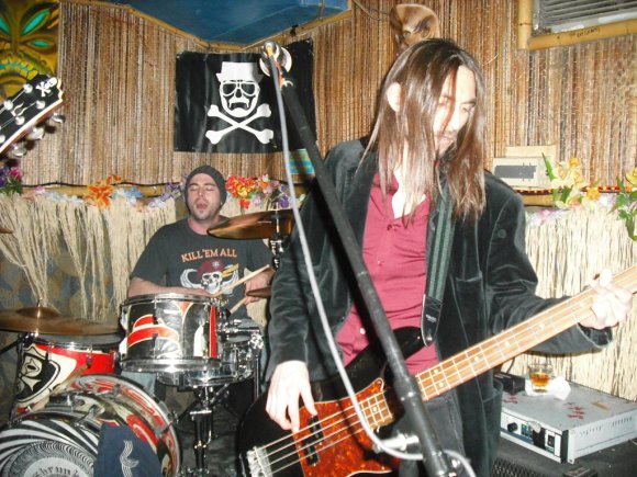 MARTY and ROB, the LOVE PIRATES' rhythm section.