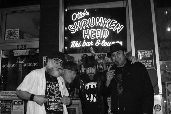 Mr. WOOD with DIRK, RUCKUS and TURBO outside of OTTO's.