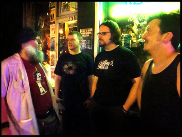 Mr. WOOD talking the ears off of BLACK CAT ELLIOT