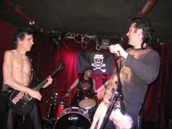 ?  joins THE UNDEAD for a song.