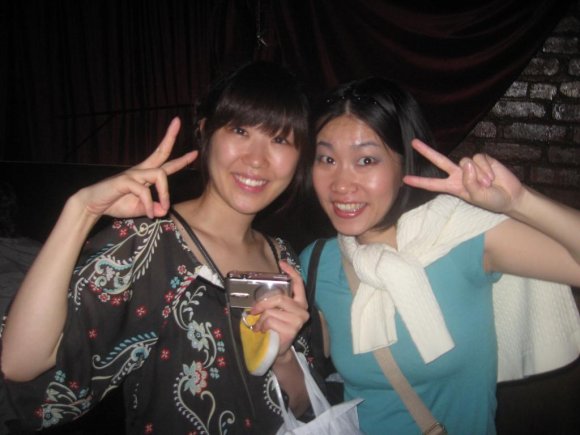 MISA and KAORI after their set.