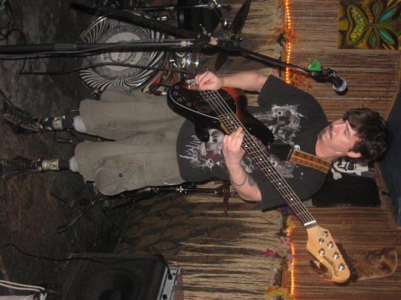 JEFF plays lead on the bass.