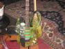 These 2 guitars were clear with lights inside of them.