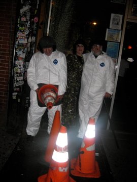 JOFF has sex with the cone as MARNI RICE (MAD JUANA) and Mr. WOOD try to ignore it.
