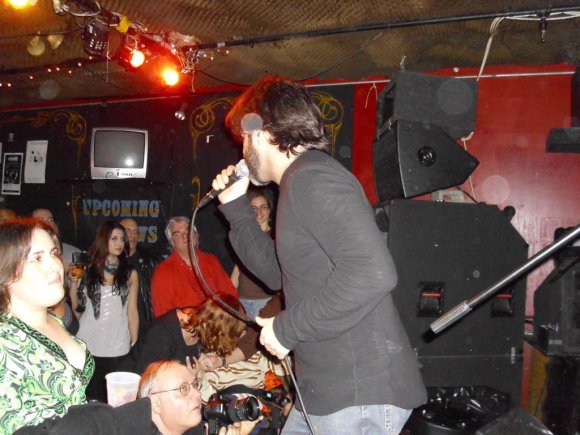 JOHN connecting with the crowd.
