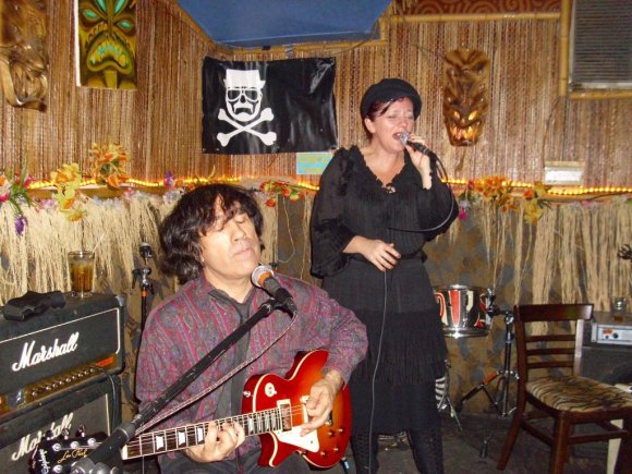 JOFF plays guitar while MARNI belts one out!