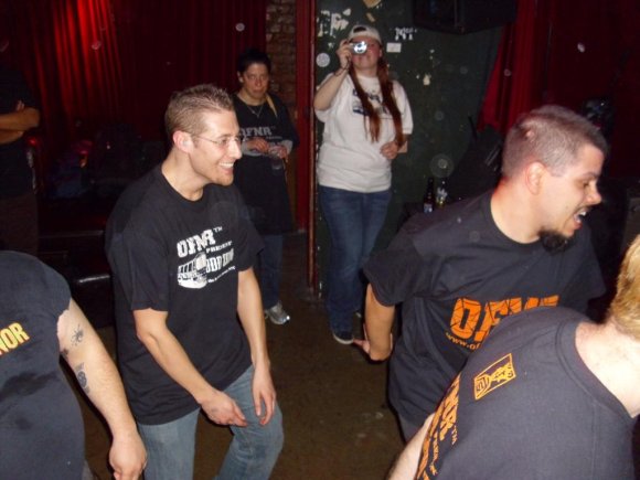 The ONFR boys slam dancing away.