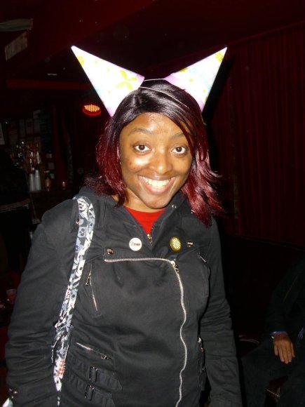 MYSTIC and her party hats.