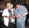 Mr. WOOD and UNSTEADY FEREDDIE going over the list of bands.