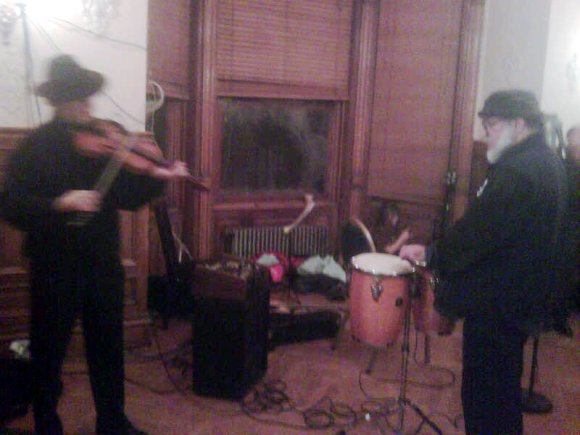 WALTER is joined by Mr. WOOD in an impomptu jam.