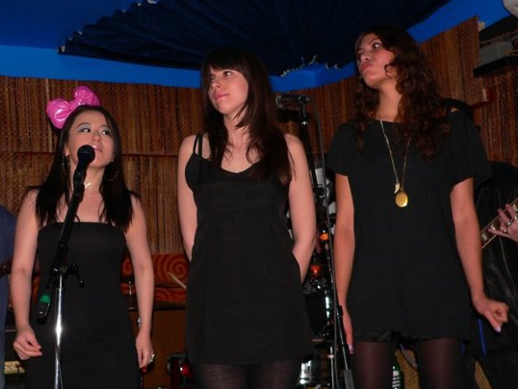 FRANK WOOD & HIS NYC ALL-STARS BAND/THE "WOOD NYMPHS" - STELLA K, SARINA and DAWN DUPRE (BAMBI KILLERS)