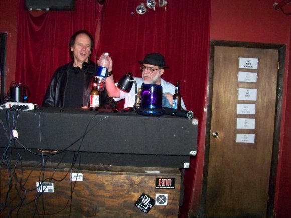 DJ ROB NITRO and Mr. WOOD in the DJ Booth.