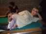 CYNDI lounging about on the pool table trying to get lucky!