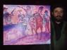 ERIC holds up the completed painting!