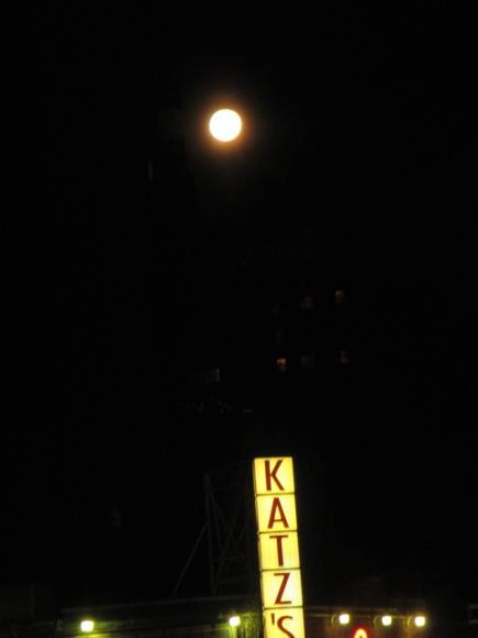 Walking to the train under the FULL MOON!