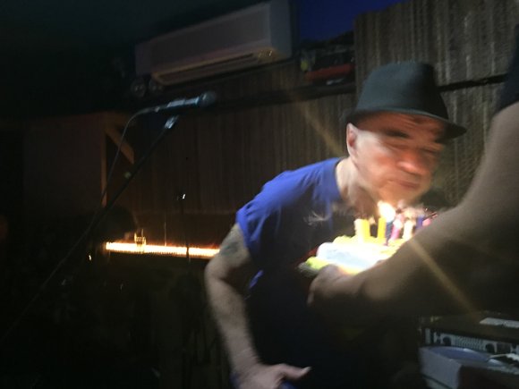 LUNDO blowing out the candles!