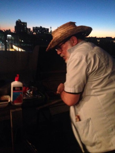 Mr. WOOD starting up the 2nd grill!