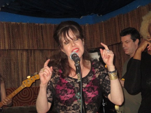 FRANK WOOD & HIS NYC ALL-STARS BAND/WOOD NYMPH - CHRISTA McNAMEE (RIPE) with EDDY behind her!